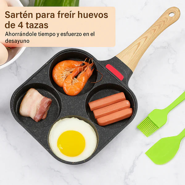 🍳 SARTÉN 4 EN 1 MULTIUSOS ANTIADHERENTE.